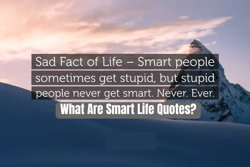 what are smart life quotes